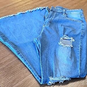 Women Denim Bell Bottom Jeans